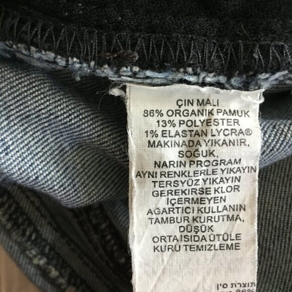 prAna Jeans Button Front Mid Rise Skinny Style Sz 2 Dropped Hem Medium Wash Blue - Picture 4 of 9